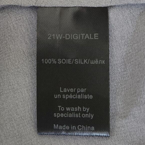 MES DEMOISELLES Digitale floral silk kaftan boho midi dress blue black Size 34 2 - Picture 6 of 7